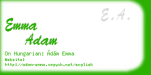 emma adam business card